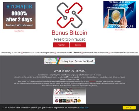bitcoin bonus faucet.